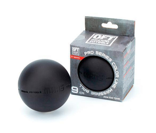 Мяч для МФР Original FitTools 9 см одинарный черный