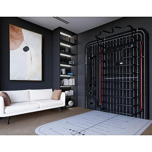 Купить Шведская стенка Desire REGATTA BLACK RACK Многофункциональный комплекс с элементами отделки частных яхт и местом для хранения инвентаря в Москве