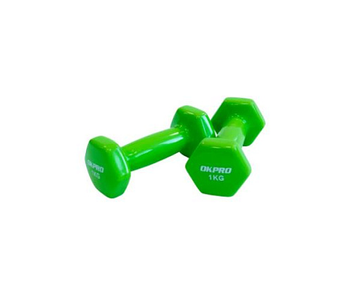 Гантель виниловая Original FitTools 1 кг для групповых программ