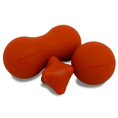 Набор массажных мячей Bronze Gym, 3 шт.