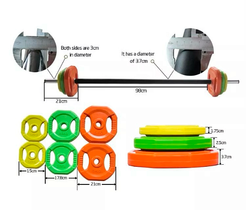 Памп-штанга Original FitTools OKPRO 20 кг