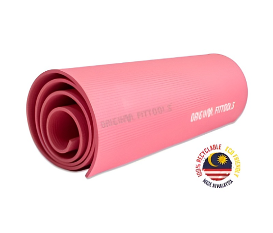 Мат для аэробики Original FitTools 6 мм розовый фото2