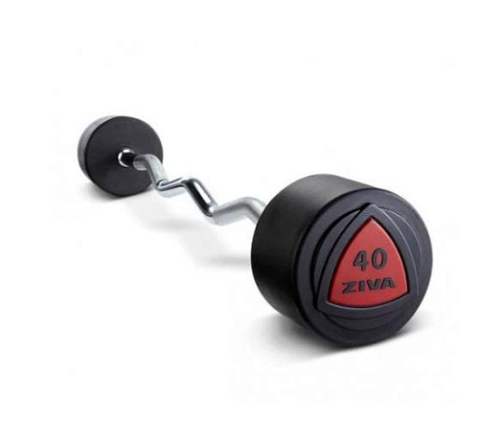 Набор EZ штанг с уретановым покрытием Ziva 25–45 кг (5 шт)