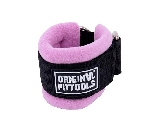 Ремень для тренировки мышц рук регулируемый Original FitTools (D-кольцо) фиолетовый