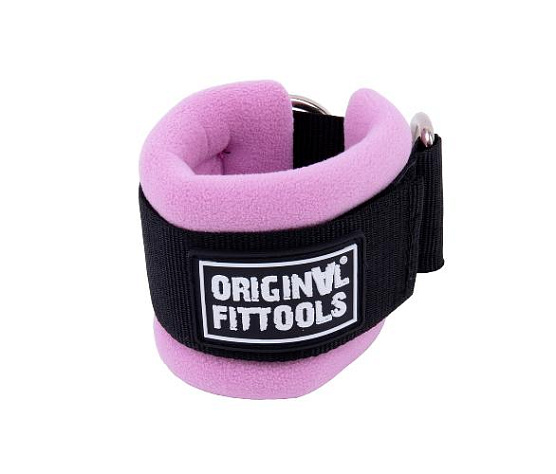 Ремень для тренировки мышц рук регулируемый Original FitTools (D-кольцо) фиолетовый фото1