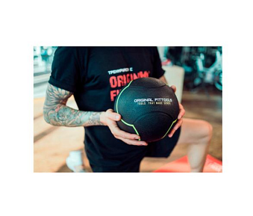 Мяч тренировочный Original FitTools 4 кг черный