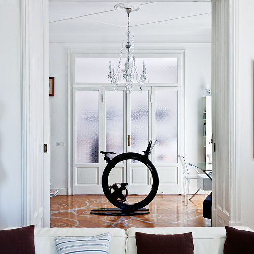 Велотренажер вертикальный Ciclotte Steel Pearl зеленый