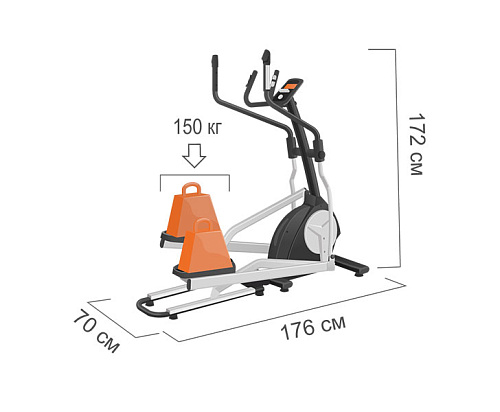 Эллиптический тренажер Proxima MAXIMUS iPRO