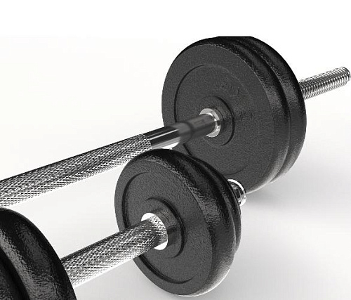 Набор гантелей в кейсе + штанга Unix Fit 50 кг