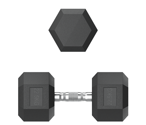 Гантель гексагональная обрезиненная Unix Fit 22,5 кг / шт.