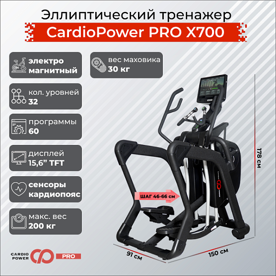 Эллиптический тренажер Cardiopower PRO X700