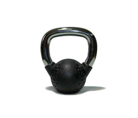 Гиря полиуретановая с хромированной ручкой Original FitTools CPU 28 кг фото2