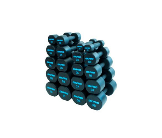 Набор полиуретановых гантелей Original FitTools от 1 до 10 кг