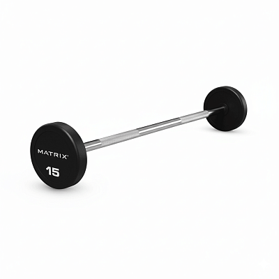 Штанга фиксированная обрезиненная Matrix Rubber Barbell - Straight