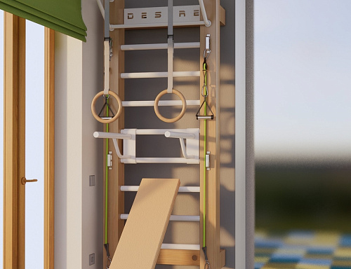 Узкая шведская стенка расширенной комплектации Desire Eco S Plus