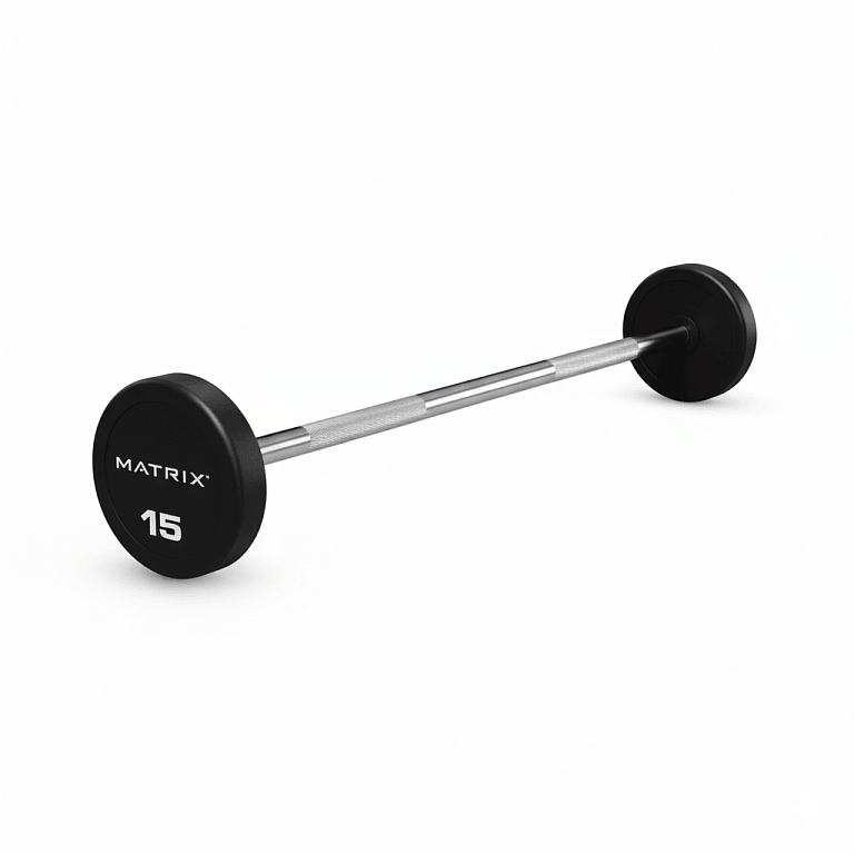 Matrix Rubber Barbell - Straight 10 кг — фото 1