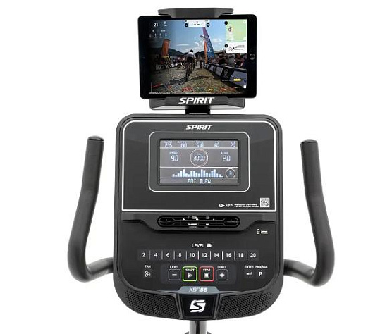 Велотренажер горизонтальный Spirit Fitness XBR55 черный фото8