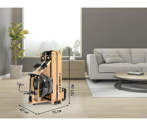 Гребной тренажер Unix Fit Wood Rower Light