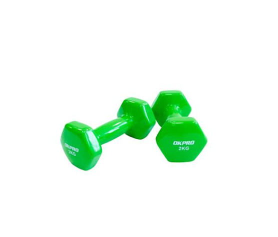 Гантель виниловая Original FitTools 2 кг для групповых программ фото1