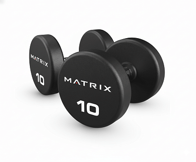 Набор гантелей уретановых Matrix Urethane Studio Dumbbell Set 1-10 кг (шаг 1 кг) 10 пар