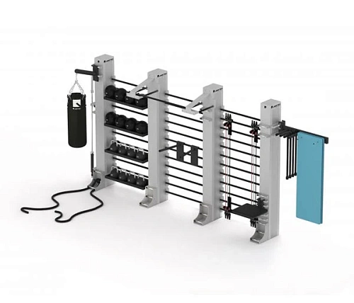 Настенный комплекс на 7 станций Queenax By Precor WALL SOLUTION 2D 4.75 m