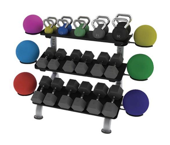 Силовой тренажер True Fitness LINE FS-24 3-х уровневая стойка для гантелей