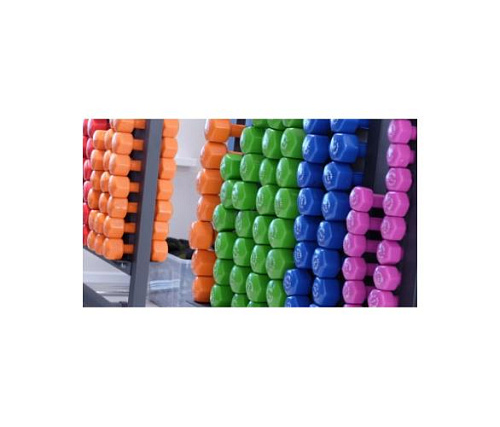 Гантель в виниловой оболочке Original FitTools 1 кг ярко-пурпурный