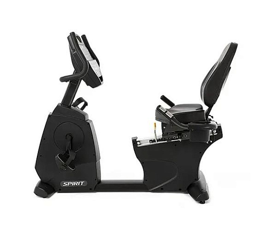 Велотренажер горизонтальный серый Spirit Fitness CR800 Graphite gray фото2