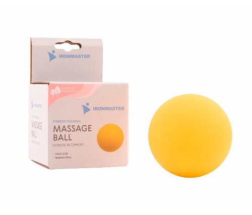Мяч массажный Original FitTools 6,3 см желтый