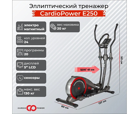 Эллиптический тренажер CardioPower E250 фото5