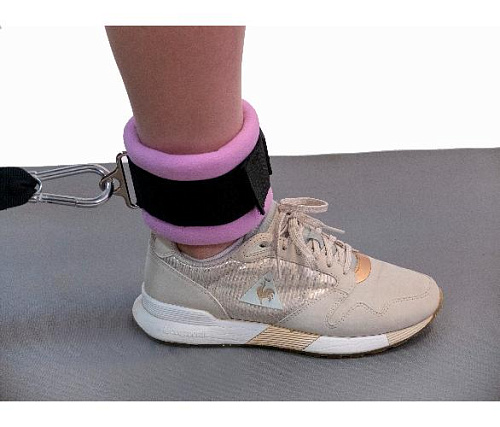 Ремень для тренировки мышц бедра и ягодиц регулируемый Original FitTools (F0-кольцо) фиолетовый