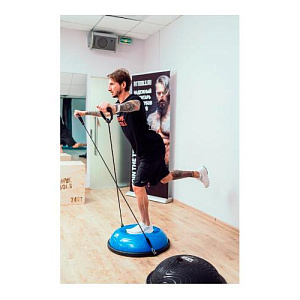 Купить Original FitTools Полусфера гимнастическая надувная R2 с эспандерами и насосом в Москве