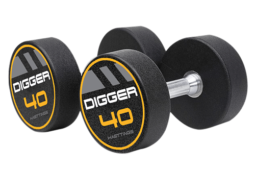 Комплект полиуретановых гантелей 5 пар от 37,5 до 47,5кг Hasttings Digger HD51D4C-37,5-47,5