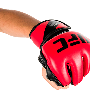 Купить UFC Перчатки MMA для грэпплинга 5 унций красные S/M в Москве