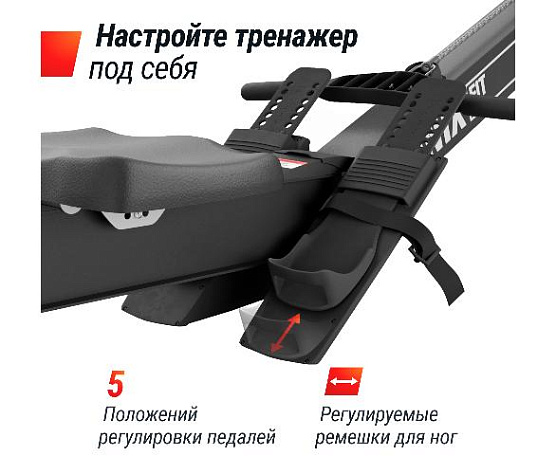 Гребной тренажер Unix Fit Air Magnetic Rower-X Black фото13