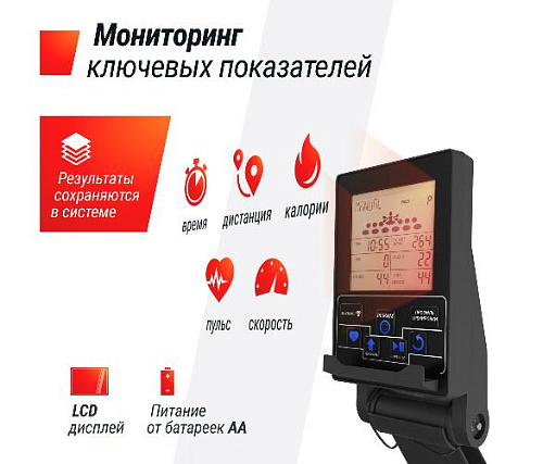 Гребной тренажер Unix Fit Air Magnetic Rower-X Black