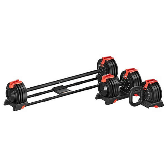 Набор регулируемый штанга+гантель+гиря Hyfit 24 кг фото6