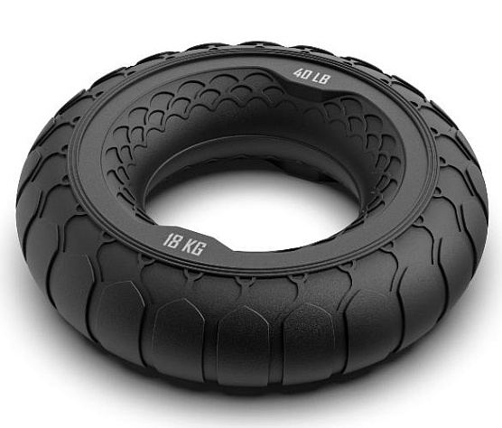 Набор из двух массажных мячей с кистевым эспандером Original FitTools черный фото5