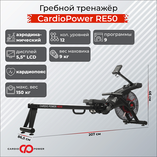 Гребной тренажер CardioPower RE50 Купить Гребной тренажер CardioPower RE50 в Москве