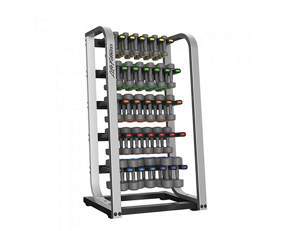 Стойка для гантелей Life Fitness (Арктический серебряный)