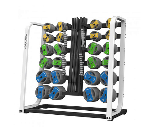 Купить Стойка для штанг Life Fitness (без штанг, Платиновый белый) в Москве