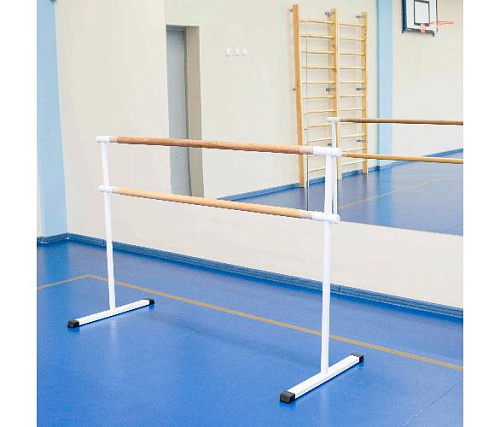 Станок хореографический напольный мобильный двухрядный Original FitTools 1,5 м (перекладина D-40 мм бук) мобильный