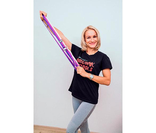 Ремешок для йоги Original FitTools 182 см, трехцветный