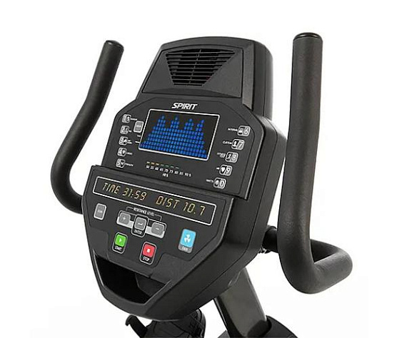 Велотренажер горизонтальный серый Spirit Fitness CR800 Graphite gray фото4