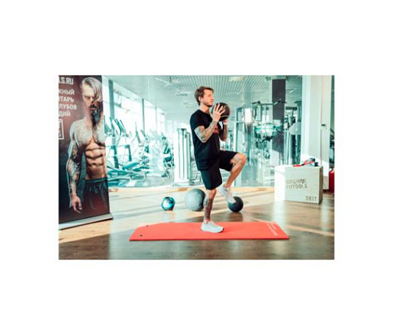 Мяч тренировочный Original FitTools 10 кг черный фото2