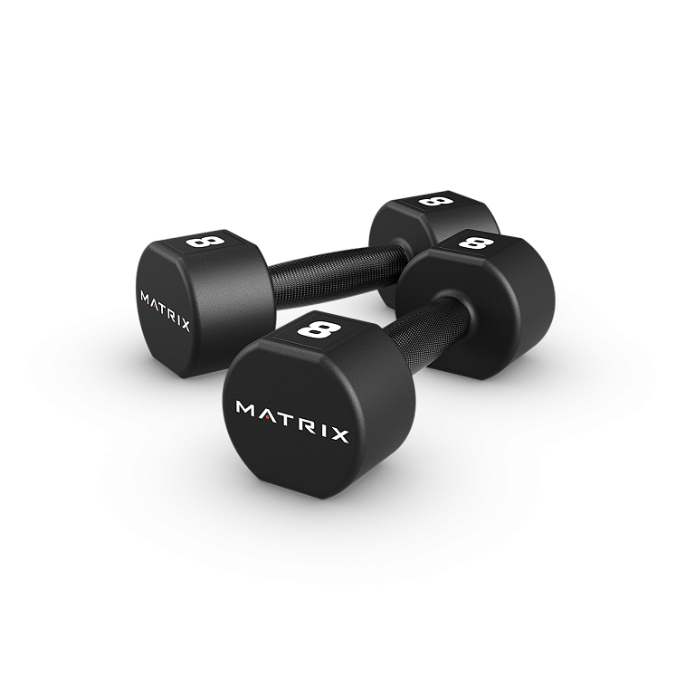Matrix Fitness Urethane Squircle Studio Dumbbell Set 1-10 кг шаг 1 кг 10 пар — фото 1