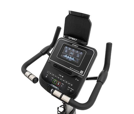Велотренажер вертикальный Spirit Fitness XBU75 черный фото6