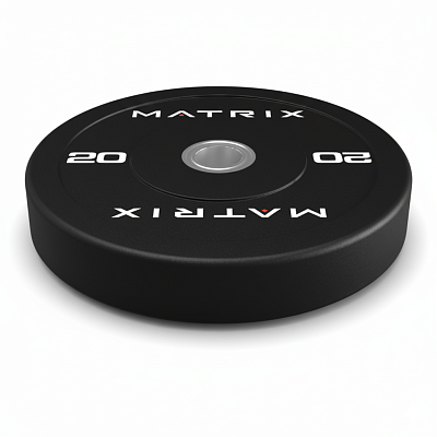 Диск бамперный обрезиненный Matrix Fitness Rubber Training Bumper Plate Black
