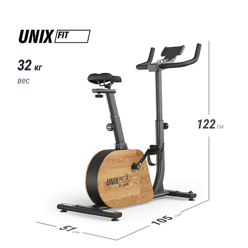 Велотренажер генераторный UNIX Fit BL-380E Wood
