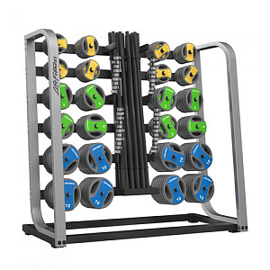 Стойка для штанг Life Fitness (без штанг, Арктический серебряный)